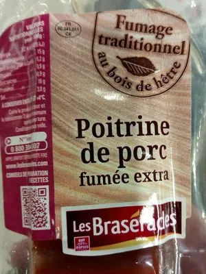 Poitrine de porc fumée extra Les Brasérades , code 2238769021914