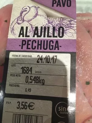 Al ajilli pavo Lidl , code 2240344003567