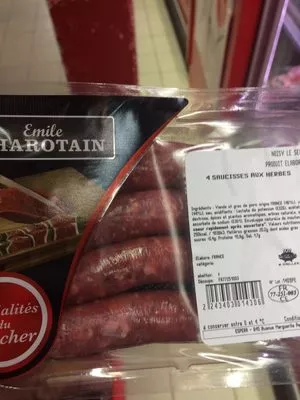 Saucisse aux herbes Emile Charotain , code 2243403014306