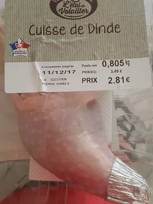 Cuisse de dinde L'etal Du Volailler , code 2245030002817