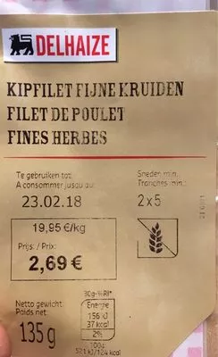 Filet de poulet fines herbes Delhaize , code 2252644002690