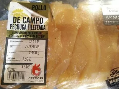 Pechuga fileteada de pollo lidl , code 2277630003949