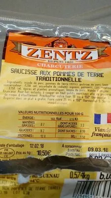 Saucisses aux pommes de terre ZENTZ , code 2294951039556