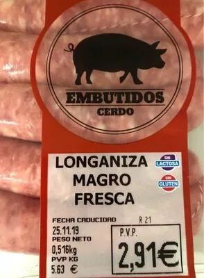 EMBUTIDOS CERDO LONGANIZA MAGRO FRESCA  , code 2301009002919