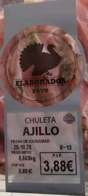 Chuleta ajillo mercadona , code 2302837003888