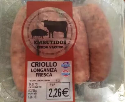 Criollo. Longaniza fresca mercadona , code 2302863002268