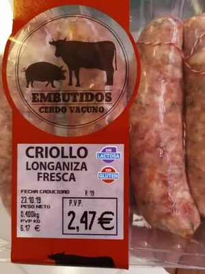 Criollo longaniza fresca mercadona , code 2302863002473