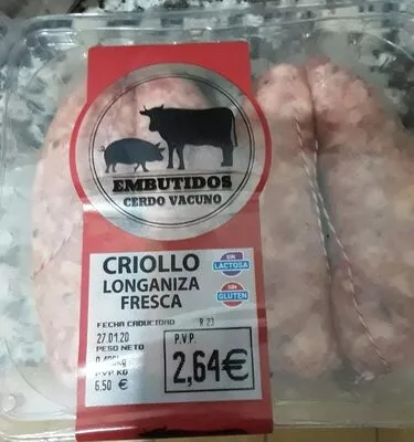 Criollo longaniza fresca mercadona , code 2302863002640