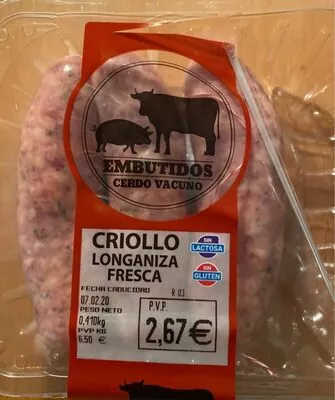 Criollo longaniza fresca mercadona , code 2302863002671