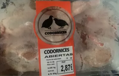 Codornices abiertas Mercadona , code 2303508002872