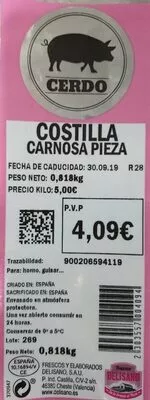 Costilla carnosa pieza Delisano , code 2303557004094