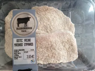 Bistec vacuno matinado empanado Mercadona , code 2304359003650