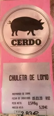 Chuleta de lomo Mercadona , code 2304451002834