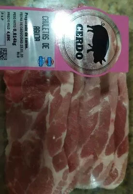 CHULETAS DE AGUJA DE CERDO  , code 2304900003825