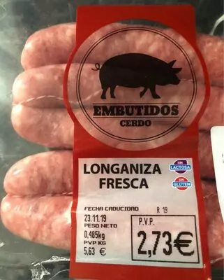 Longaniza fresca mercadona , code 231010090048500420002043