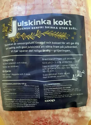 Julskinka Kokt Coop 2.850 kg, code 2317217928507