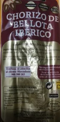 chorizo de bellota ibérico  , code 2358245007628