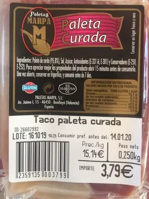 Paleta curada Marpa , code 2359135003799