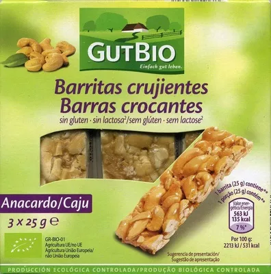 Barritas crujientes GutBio 75 g (3 x 25 g), code 24005968