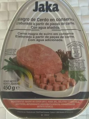 Jaka magro de cerdo en conserva Jaka 450 g, code 24020206