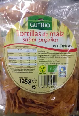 Tortillas de maíz GutBio 125 g, code 24039550