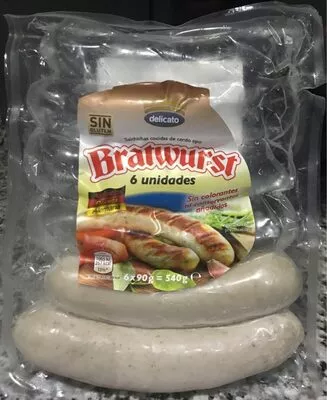 Bratwurst Aldi Delicato 6 x 90 g, code 24041553