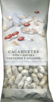 Cacahuetes con cáscara tostados con sal Aldi 500 g, code 24044493