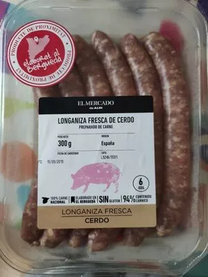 Longaniza fresca de cerdo El Mercado de Aldi , code 24074322