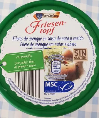 Filetes de arenque Nordholmer 400gr, code 24075213