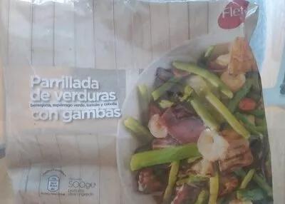 Parrillada de verduras con gambas flete 500 g, code 24082464