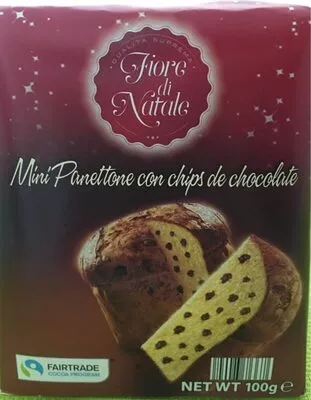 Mini panettone con chips de chocolate fiore di natale 100 g, code 24087667