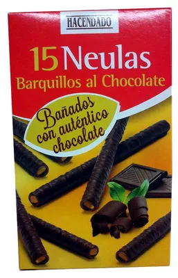 Neulas barquillos al chocolate Hacendado 150 g, code 2498128745916