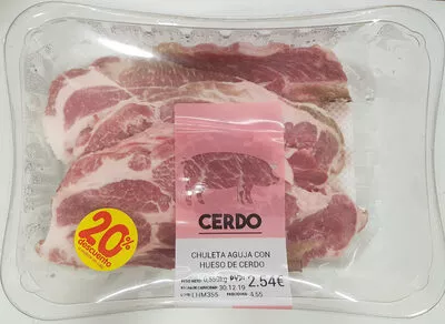 Chuleta aguja con hueso de cerdo  , code 2500246002540