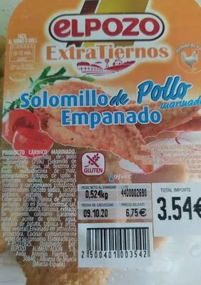 Solomillo de pollo empanado elpozo , code 2500401003542