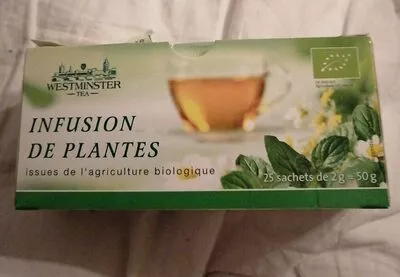 Infusion de plantes Westminster Tea 25 sachets de 2g (plantes), de 2.5 g (fruitée), code 26033204