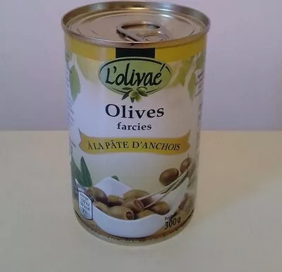 Olives farcies a la pâte d'anchois L'olivaé 300 g, code 26044118