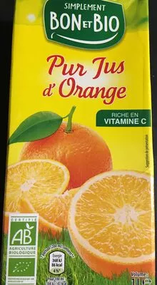 Pur jus d'orange Simplement Bon et Bio 1 L, code 26046709