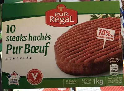 10 steaks hachés pur boeuf Pur régal 1 kg, code 26053042