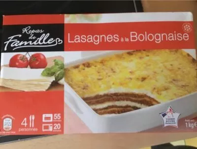 Lasagnes à la Bolognaise Repas de famille 1 kg, code 26084800