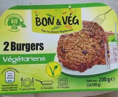 2 Burgers Bon & VéG, Aldi 200 g, code 26097442