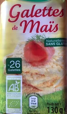 Galettes de mais Simplement Bon et Bio, Aldi 130 g, code 26098081