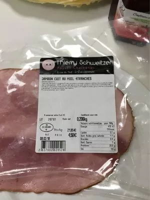 Jambon cuit au miel Thierry schweitzer 0,206 kg, code 2637602029528