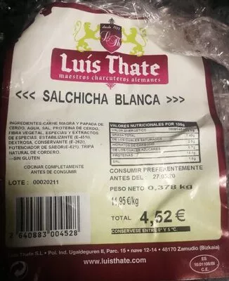 Salchicha blanca  , code 2640883004528