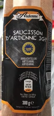 Saucisson d'ardenne igp  300 g, code 27054758