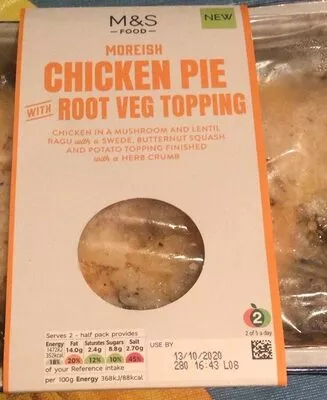 Chicken pie root veg topping  , code 29118397