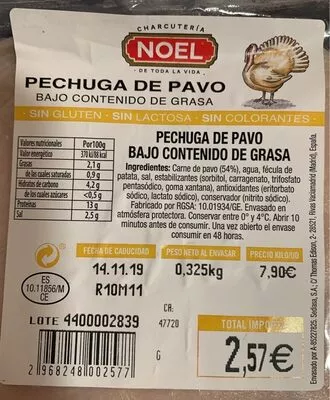 Pechuga de Pavo bajo en grasa  , code 2968248002577