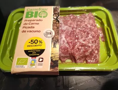 Preparado de carne picada de vacuno Carrefour bio , code 2968460003901