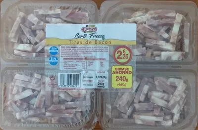 Tiras de bacon elpozo 240 g, code 2968694002251