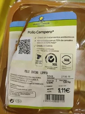 Pollo campero Carrefour , code 2989345009115