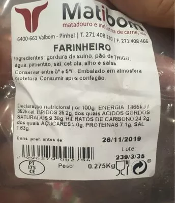 Farinheiro Matibom , code 2996279002754